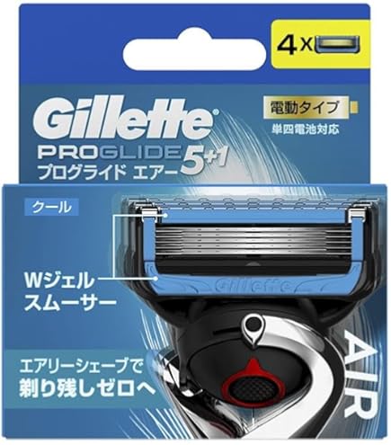 Amazon.co.jp: ジレット プログライドエアー電動替刃4B 540-130631-00